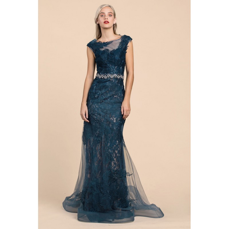 Novelty Theodora Lace Fit And Flare Gown by Andrea and Leo -A0225