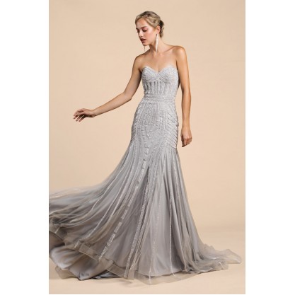 Starlight Strapless Mermaid Gown by Andrea and Leo -A0261