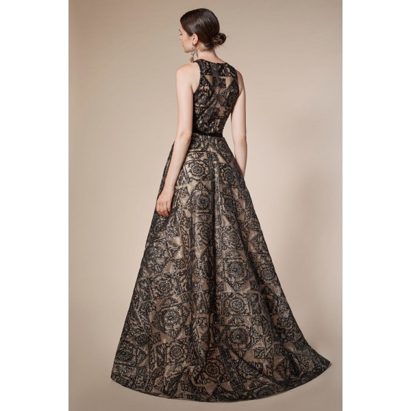 Byzantine Lace A-Line Gown by Andrea and Leo -A0509