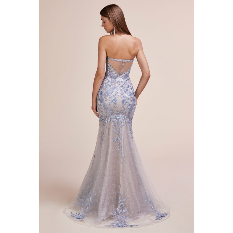 Timeless And Elegant Strapless Sweetheart Lace Mermaid Gown by Andrea and Leo -A0629