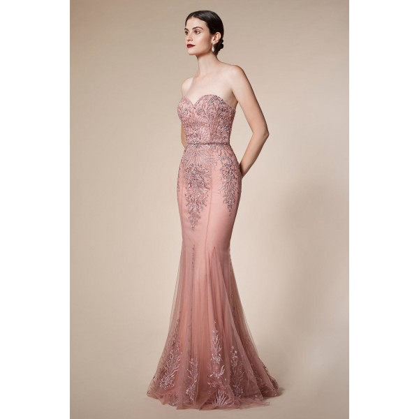 Versatile Strapless Gown With Overskirt by Andrea and Leo -A5081