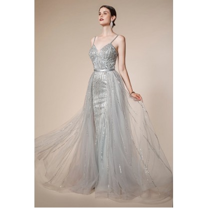 Exquisite Slip Dress With Overskirt by Andrea and Leo -A5083