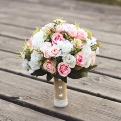 Hand-tied Satin Bridal Bouquets/Bridesmaid Bouquets -