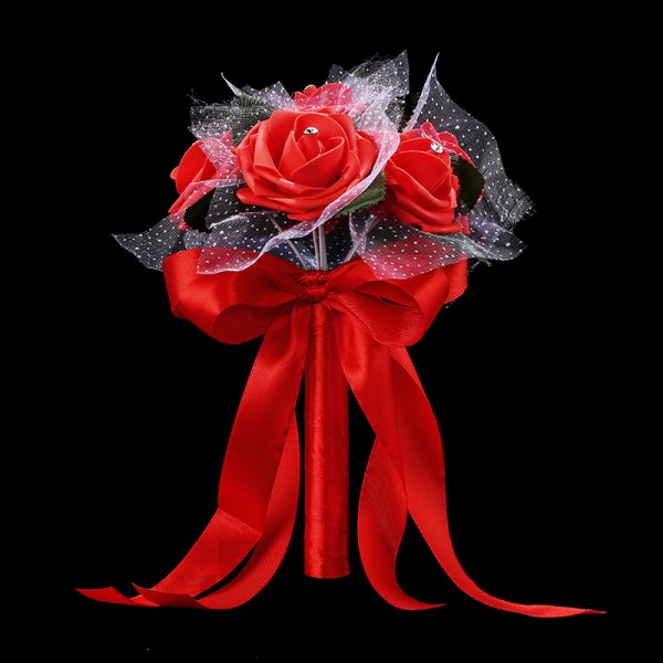 Round Silk/Foam Bridal Bouquets/Bridesmaid Bouquets (Sold in a single piece) -