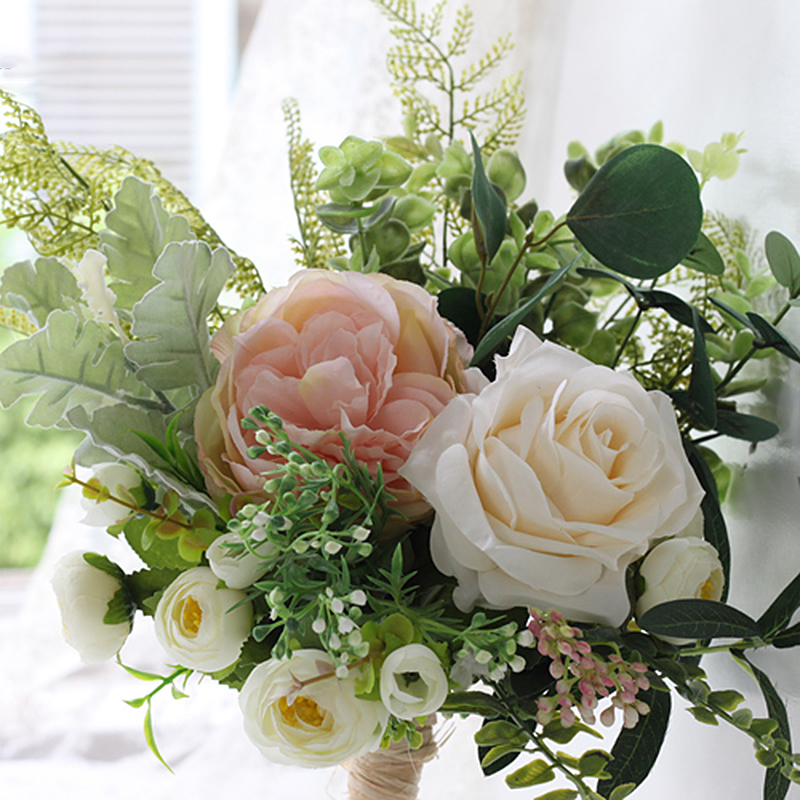 Elegant Free-Form Satin Bridal Bouquets/Bridesmaid Bouquets (Sold in a single piece) -