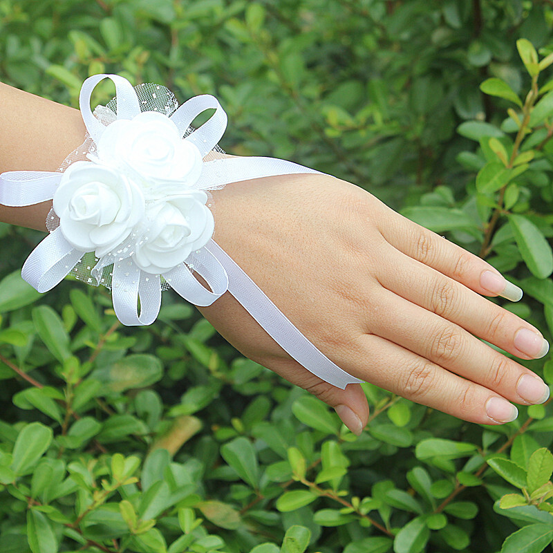 Satin Wrist Corsage (Sold in a single piece) -