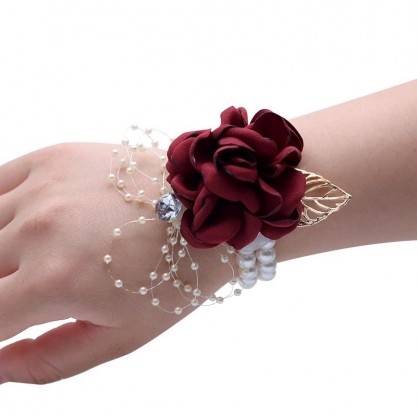 Artificial Flower Wrist Corsage (Sold in a single piece) -