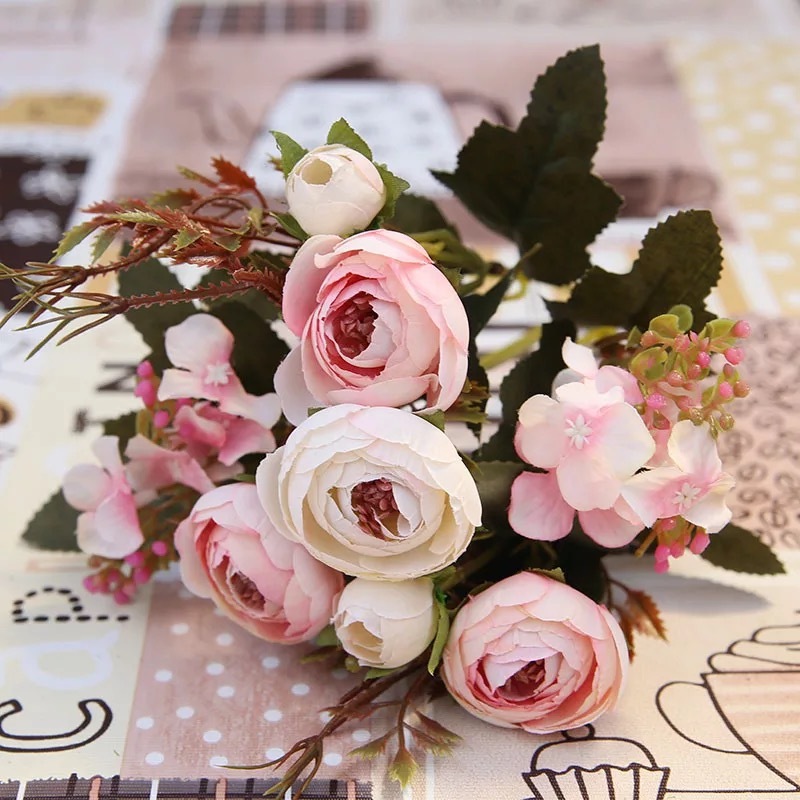 Colorful Free-Form Silk Flower Decorations/Wedding Table Flowers -