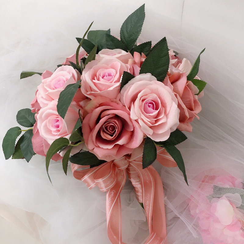 Girly Hand-tied Ribbon/Artificial Flower Bridal Bouquets (Sold in a single piece) - Bridal Bouquets