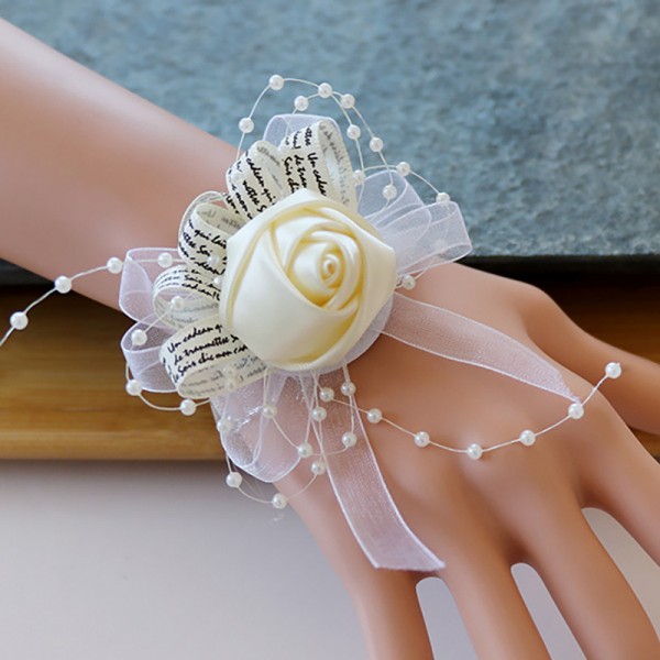 Pretty/Fancy/Fascinating/Graceful Cloth/Silk Flower/Plastic Wrist Corsage -