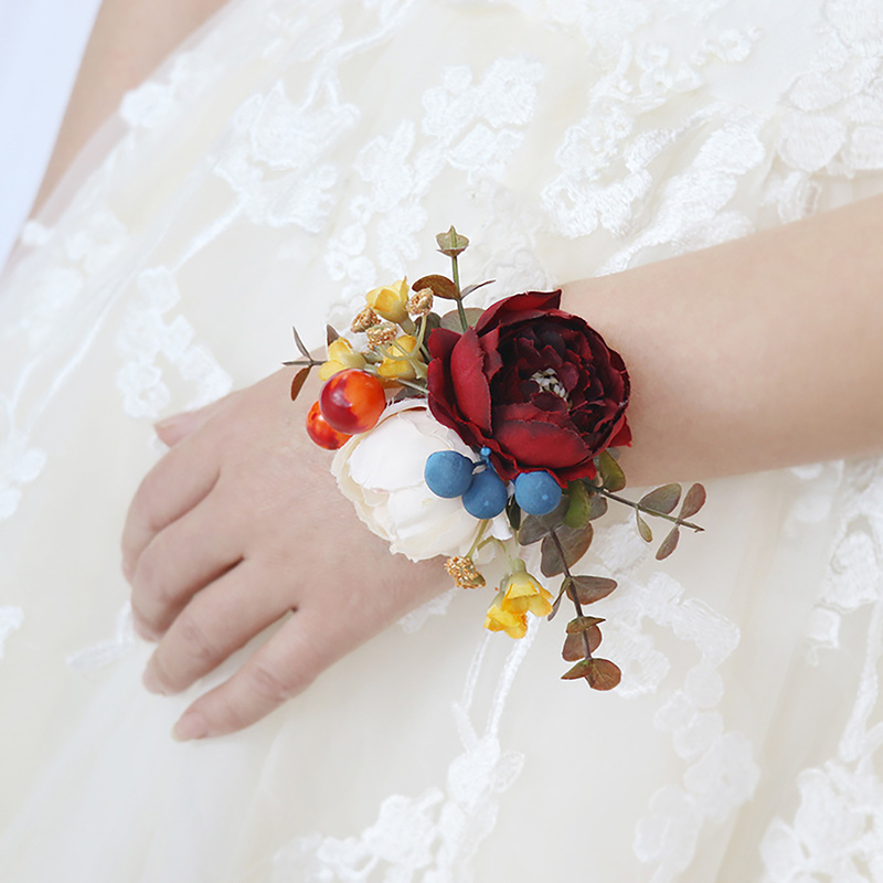 Pretty/Fancy/Fascinating/Graceful Cloth/Silk Flower/Plastic Wrist Corsage/Boutonniere -