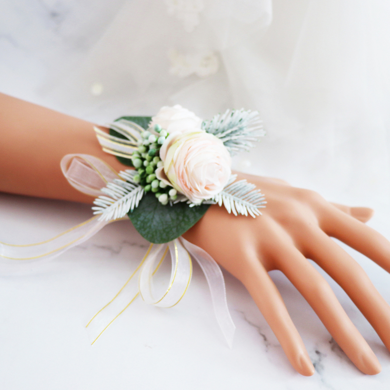 Elegant/Fascinating Hand-tied Silk Flower Bridal Bouquets - Wrist Corsage