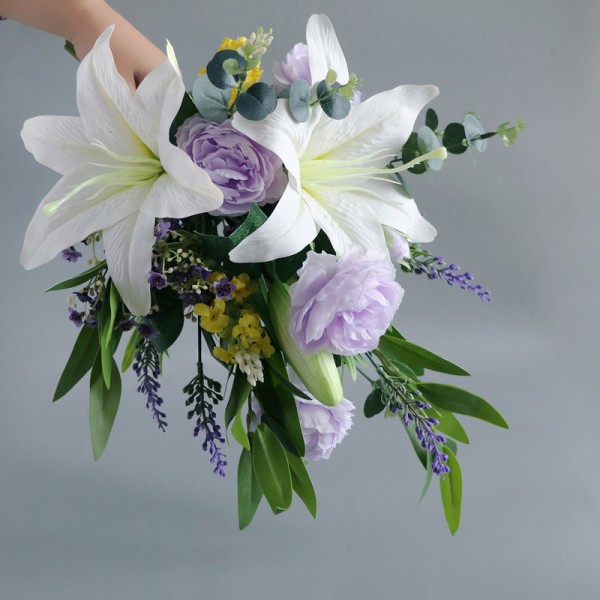Elegant/Fascinating/Blooming Round Silk Flower Bridal Bouquets - Bridal Bouquets