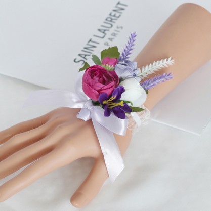 Elegant/Fascinating/Dreamlike Satin/Plastic/Artificial Flower Wrist Corsage -
