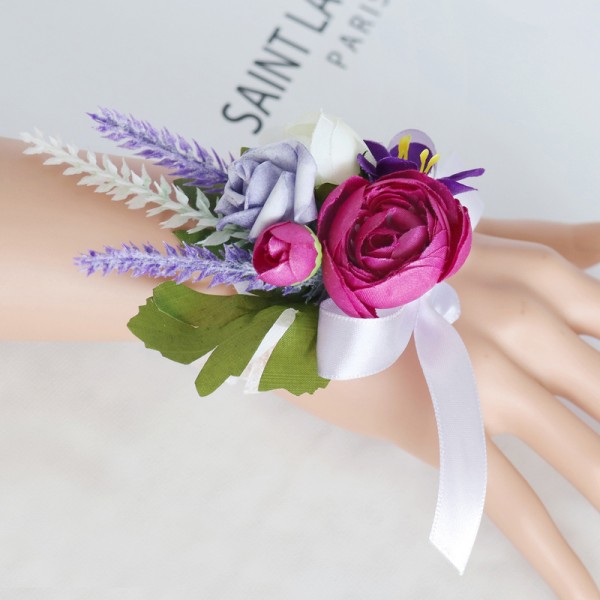 Elegant/Fascinating/Dreamlike Satin/Plastic/Artificial Flower Wrist Corsage -