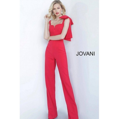 Jovani Long Formal Jumpsuit 68997 Red