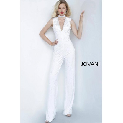 Jovani Formal Jumpsuit 67941 Off White