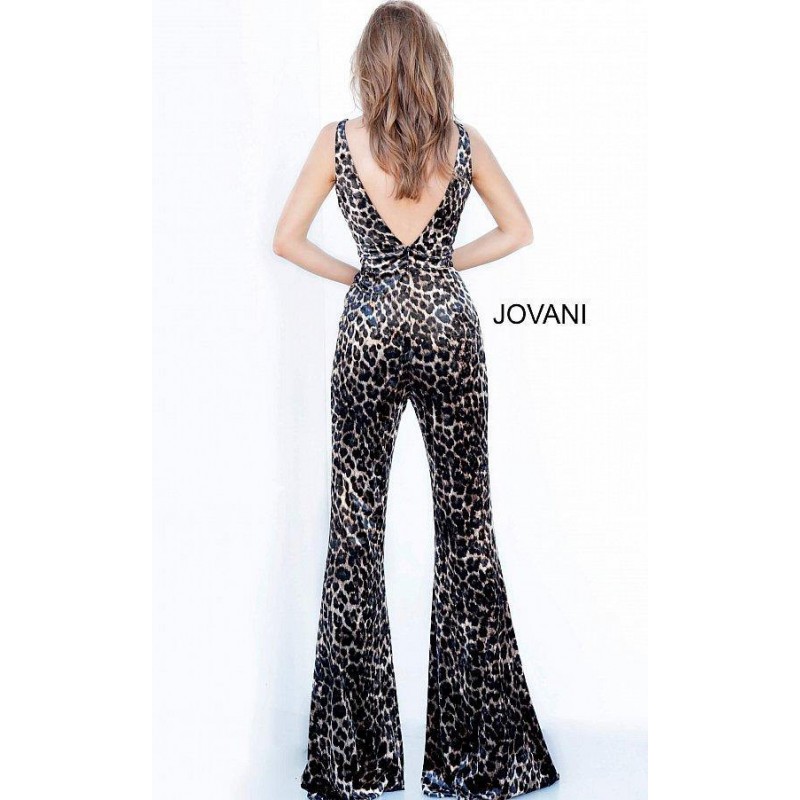 Jovani Prom Animal Print Jumpsuit 8012
