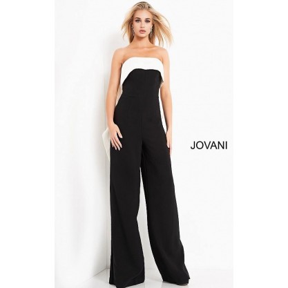 Jovani Formal Strapless Evening Jumpsuit 04355