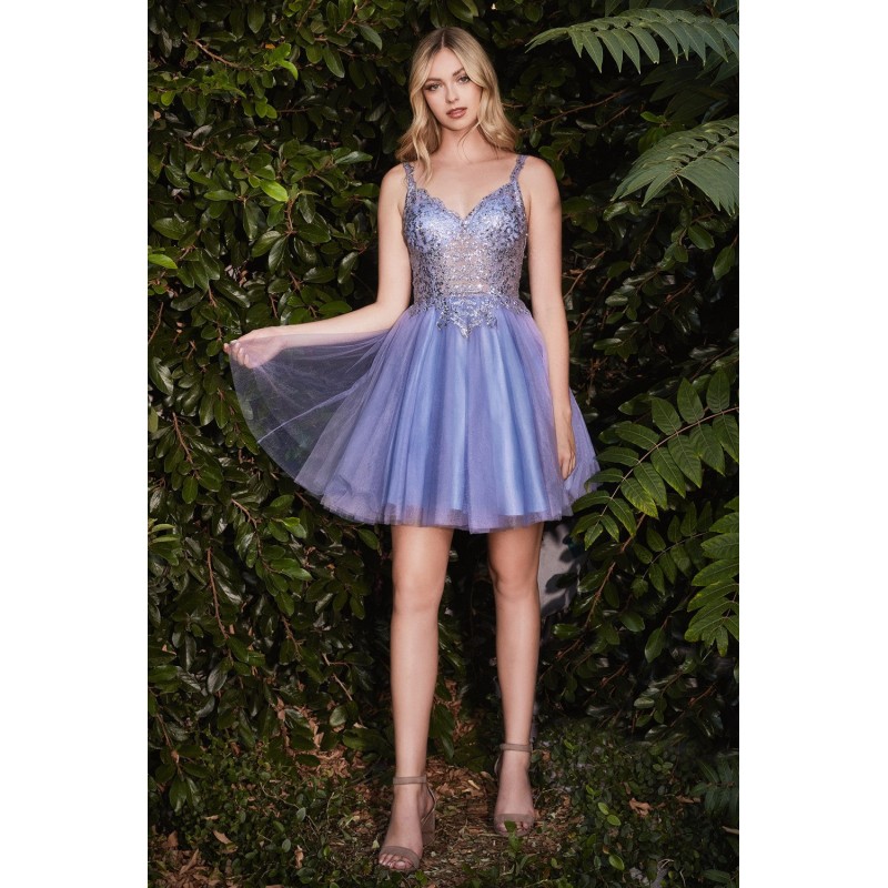Short Layered Cocktail Dress By Cinderella Divine -9239