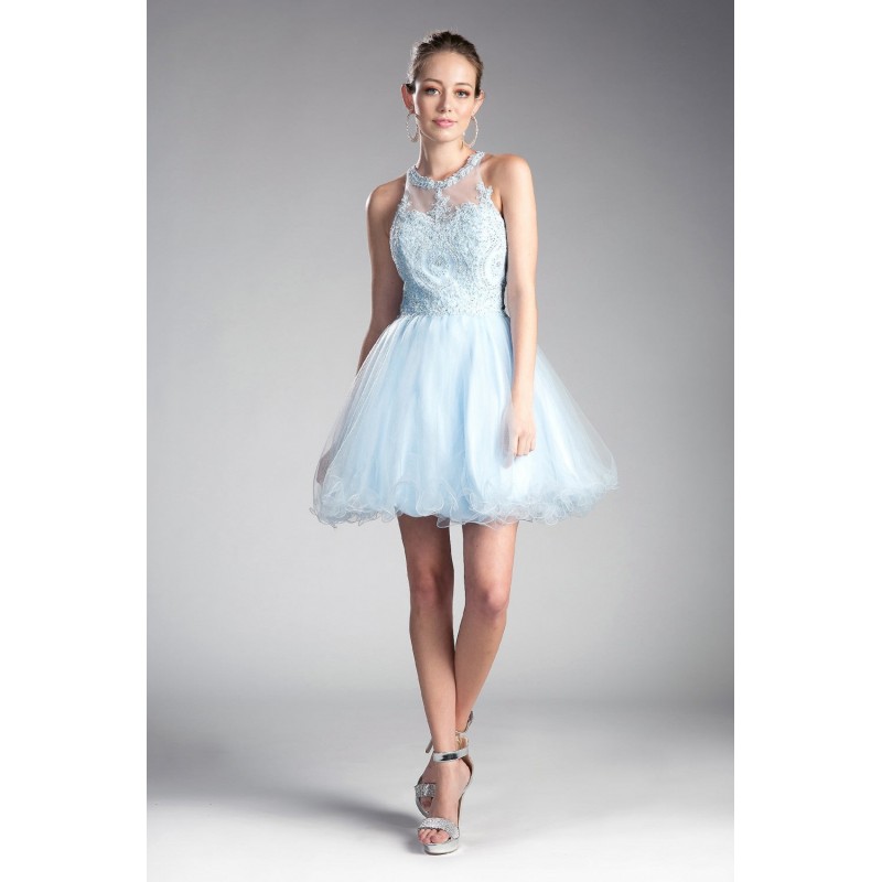 Short Layered Cocktail Dress By Cinderella Divine -UJ0119