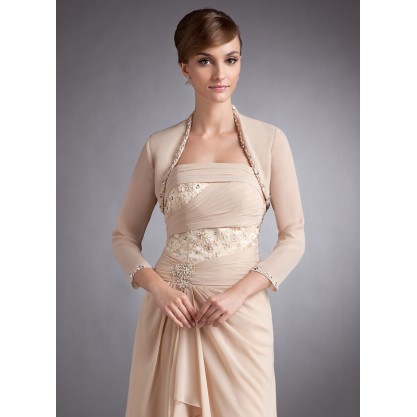 3/4-Length Sleeve Chiffon Special Occasion Wrap