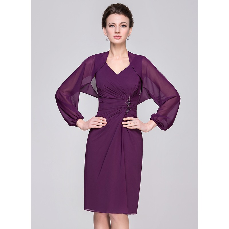 Long Sleeve Chiffon Special Occasion Wrap