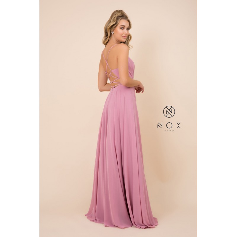 Sleeve-Less Tulle Simple And Elegant Party by Nox Anabel -R416P