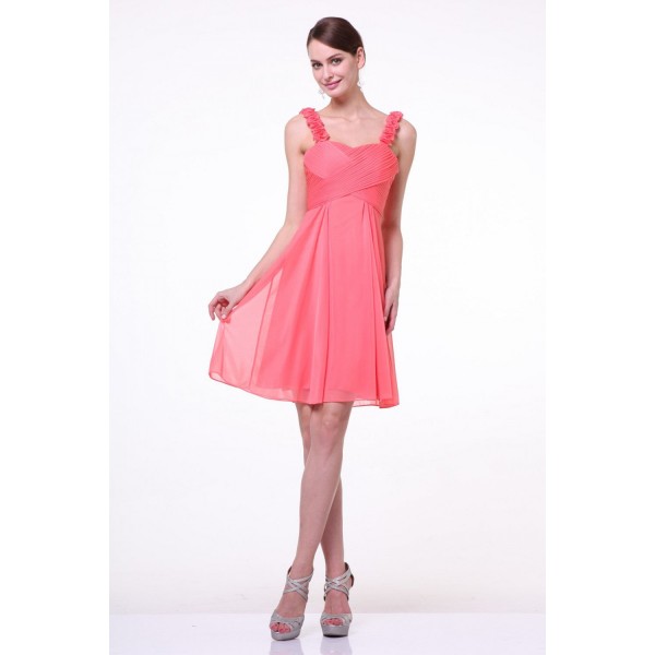 Pleated Short Sleeveless Dress  by Cinderella Divine -3801