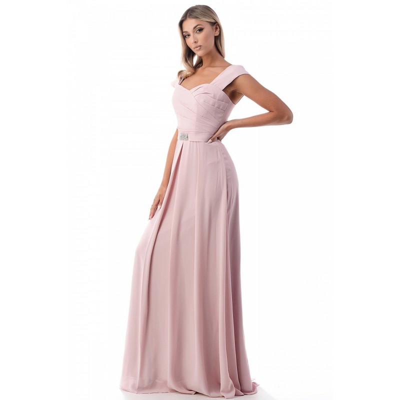 Long Sweetheart Cap Sleeve Dress by Cinderella Divine -3948