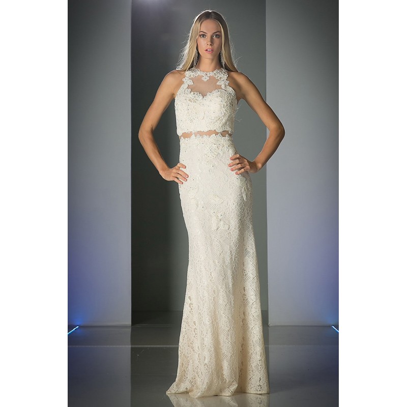 Beaded Lace Sheath Dress by Cinderella Divine -1586