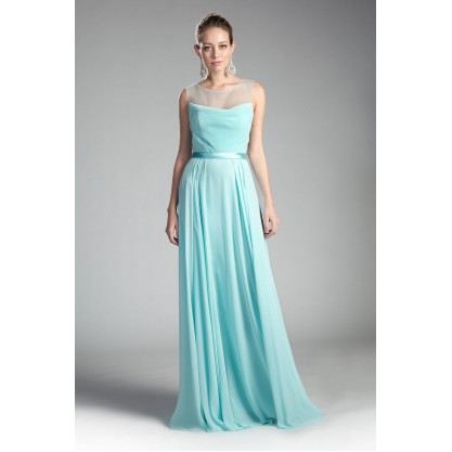 Chiffon Empire Waist Dress by Cinderella Divine -CJ236