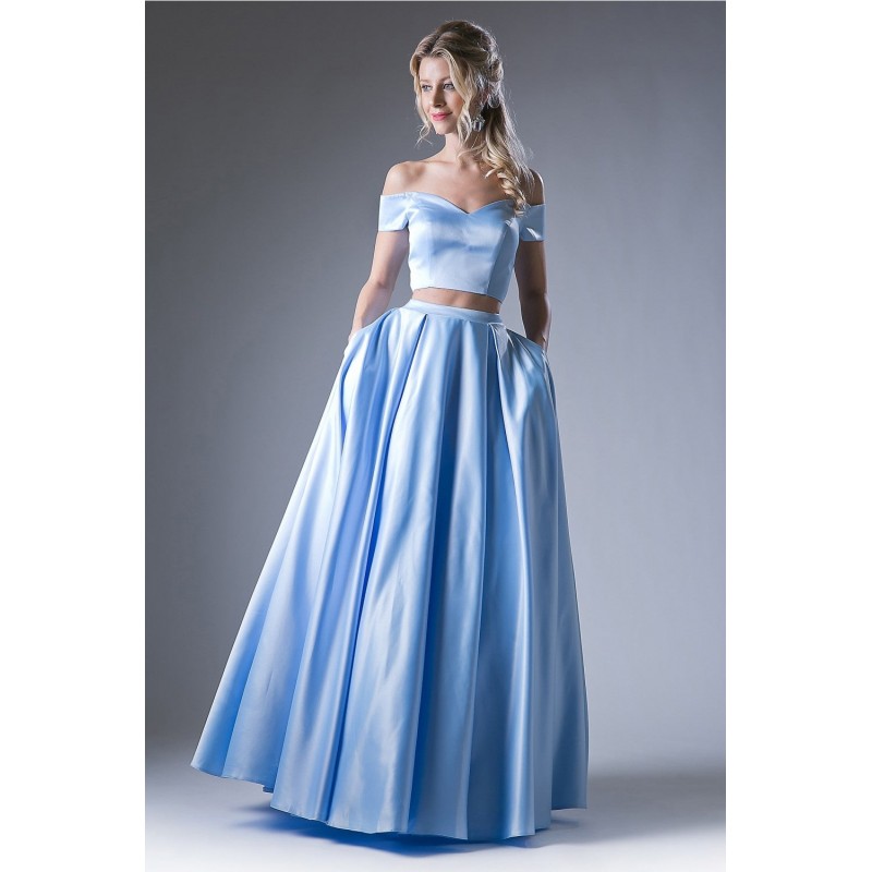 Off Shoulder Two Piece Gown by Cinderella Divine -62242