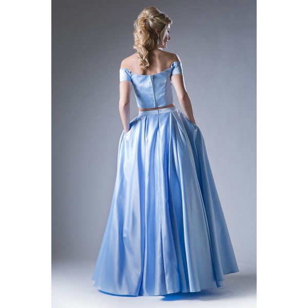 Off Shoulder Two Piece Gown by Cinderella Divine -62242