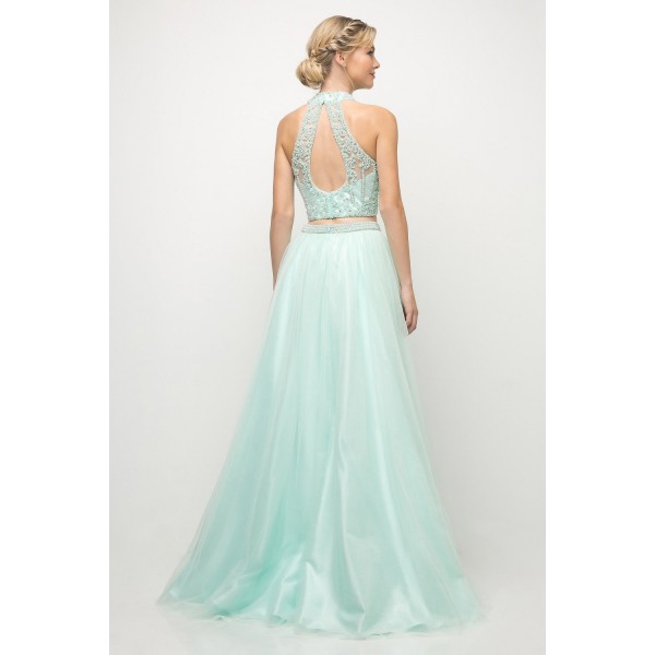 Beaded Bodice 2 Piece Ball Gown by Cinderella Divine -8994