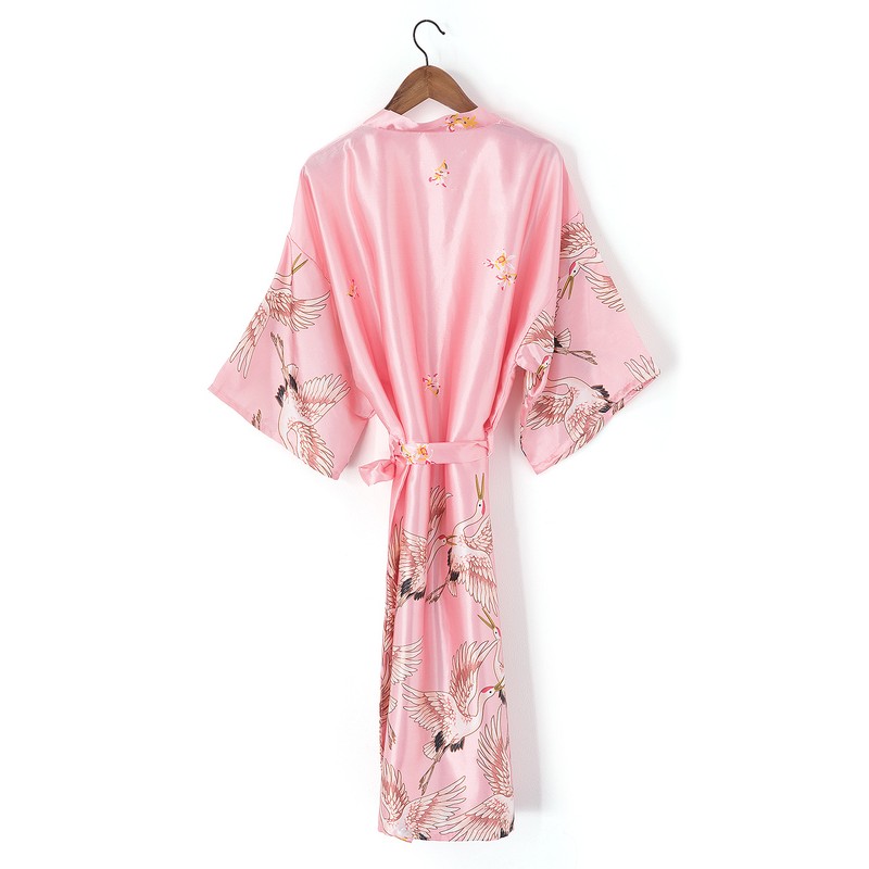 Personalized Charmeuse Bride Bridesmaid Mom Junior Bridesmaid Floral Robes Embroidered Robes