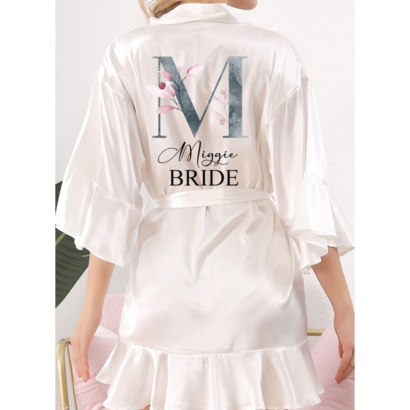 Personalized Polyester Bride Bridesmaid Mom Flower Girl Junior Bridesmaid
