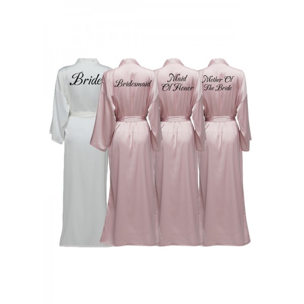 Personalized Polyester Bride Bridesmaid Mom Print Robes