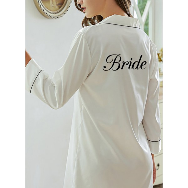 Personalized Polyester Bride Bridesmaid Mom Print Robes