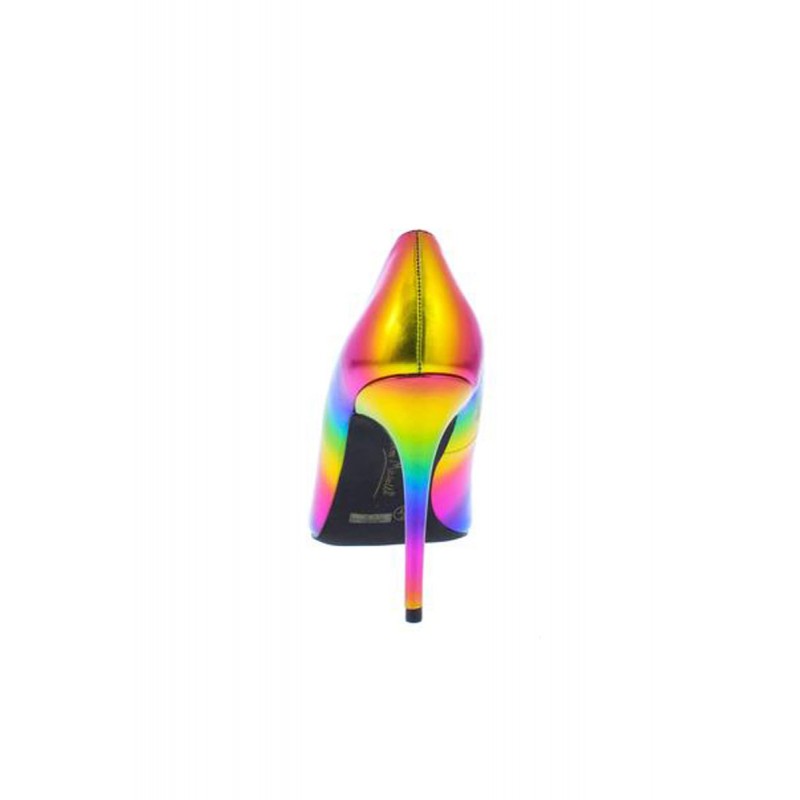 Hibiscus26 Rainbow Hologram Pointed Toe Stiletto Heel