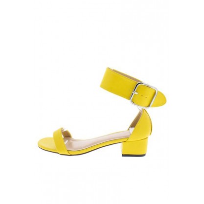 Tiffany090 Yellow Pu Women's Heel