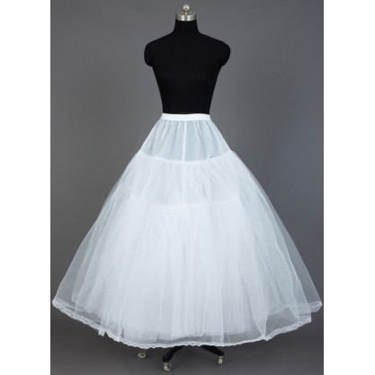 Women Tulle Netting/Taffeta Floor-length 3 Tiers Petticoats