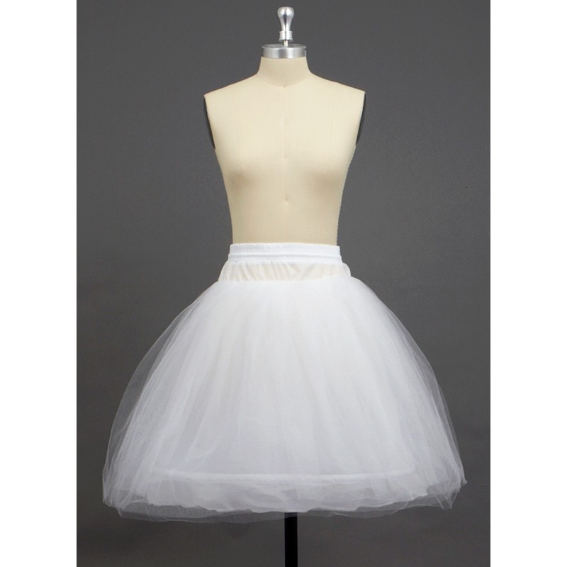 Women Tulle Netting/Polyester Knee-length 3 Tiers Petticoats