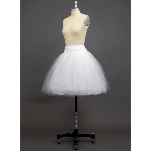 Women Tulle Netting/Polyester Knee-length 3 Tiers Petticoats