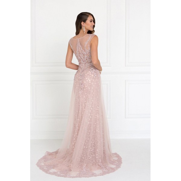 Long Prom Dress Evening Fully Lace Gown