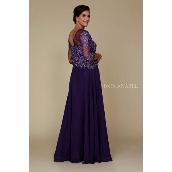 Long Mother of the Bride Chiffon Formal Dress