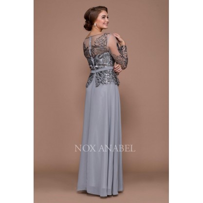 Long Sleeve Mother of the Bride Dress