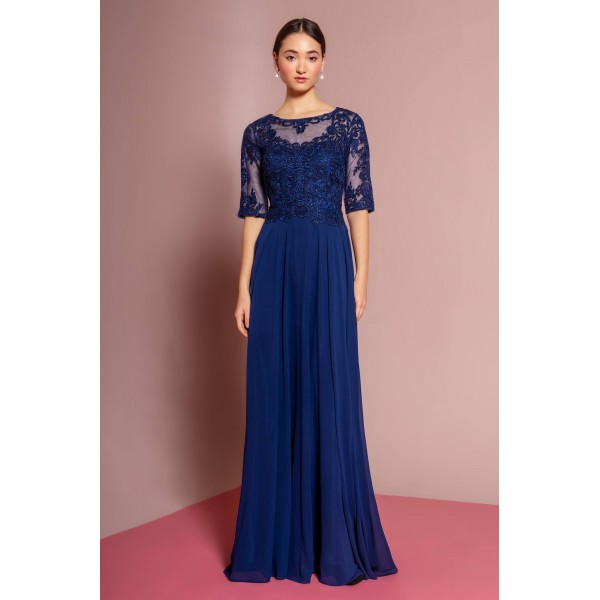 Chiffon Mother of the Bride Long Dress Formal