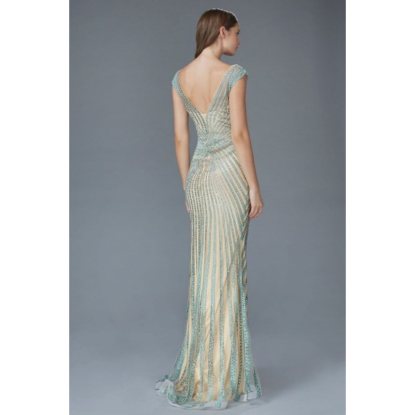 Prom Formal Beaded Dress Evening Gown