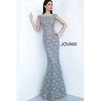 Jovani Long Formal Dress 78595 Silver